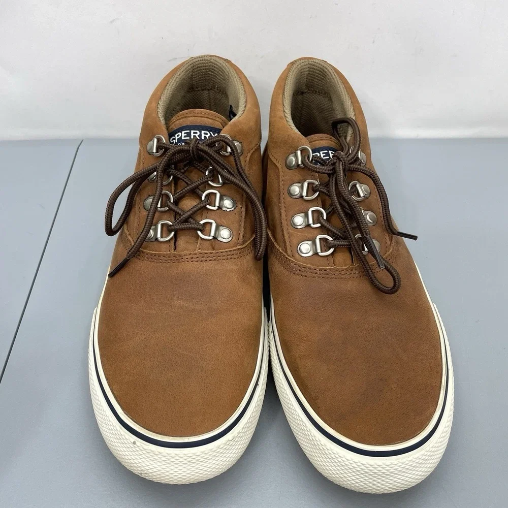 Sperry Striper II Storm Mid Sneaker Chukka Boots Waterproof Leather Brown Men 10